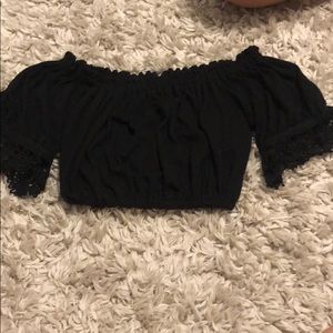 off the shoulder crop top